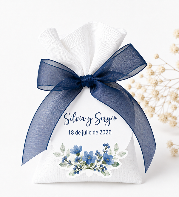Saquito de lavanda personalizado para boda
