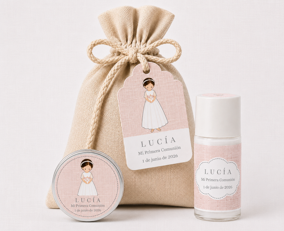 Crema manos, balsamo labial en saquito