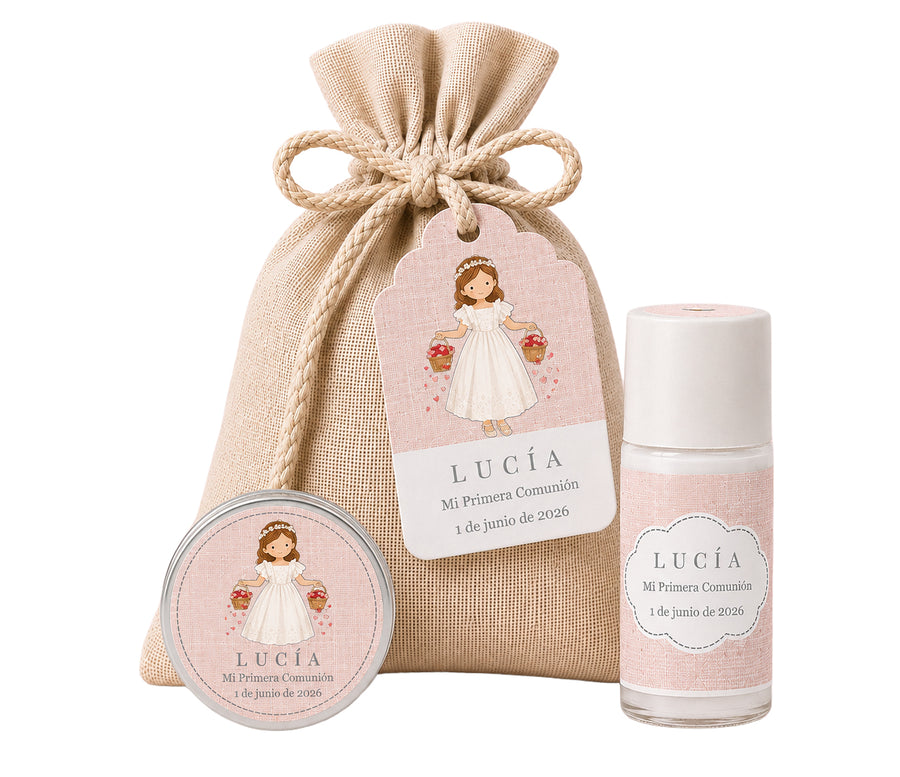 Crema manos, balsamo labial en saquito