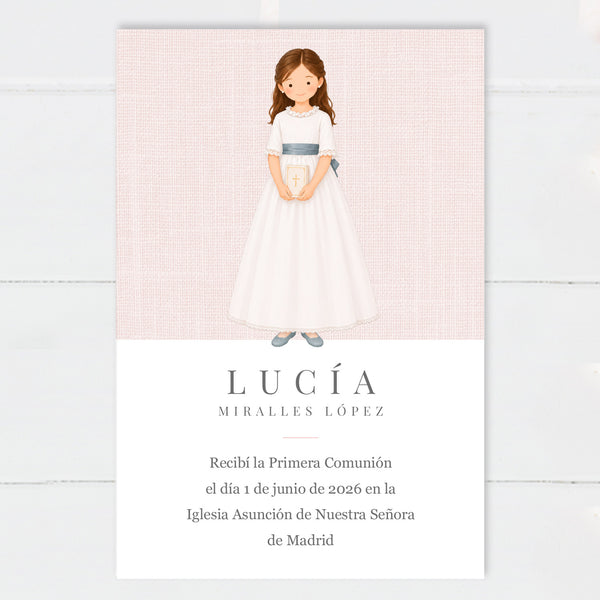 Recordatorio Comunión Niña Biblia