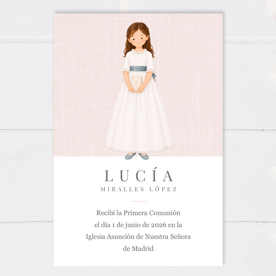 Recordatorio Comunión Niña Biblia