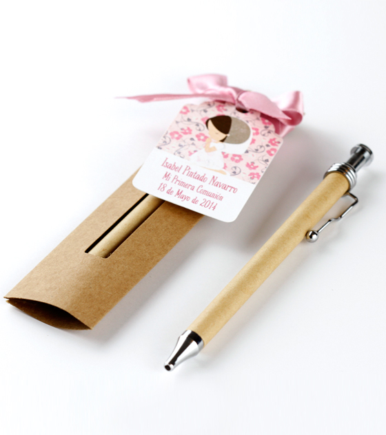 Bolígrafos personalizados para detalle de comunión y bautizo