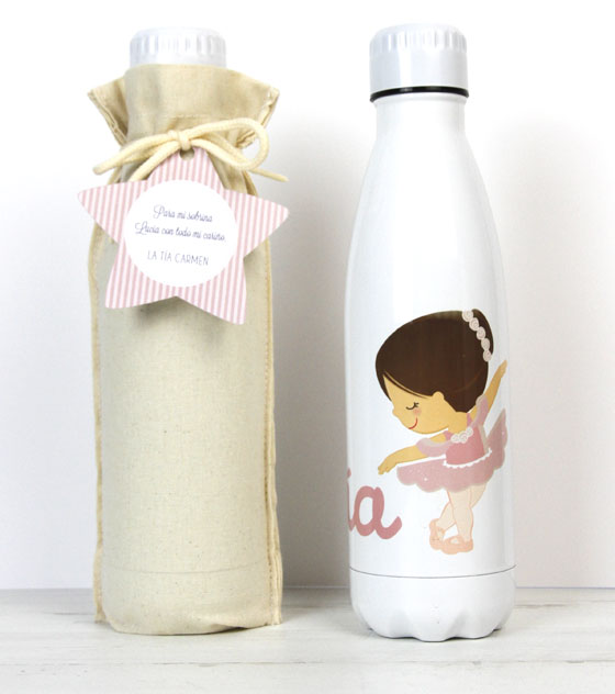 ▷ Botella personalizada Comunión Luna Detalles de comunión ❤️ 