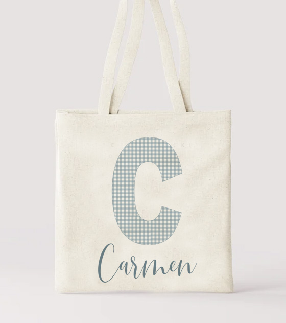 Tote bag con inicial